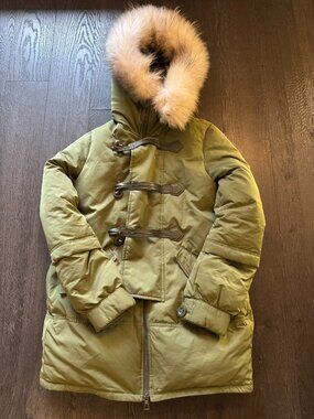 SLY JAPAN MILITARY STYLE GREEN PARKA 90% DOWN FILL 10% FEATHER